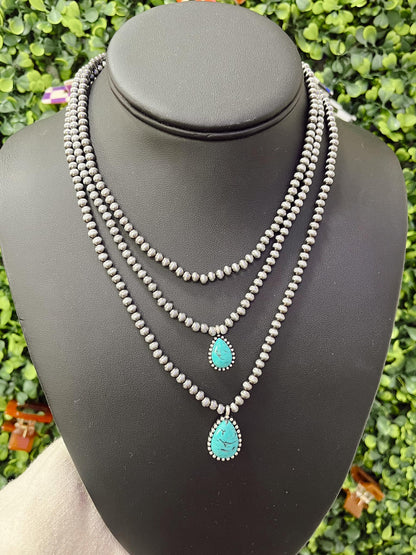 Triple Layered Navajo Pearls