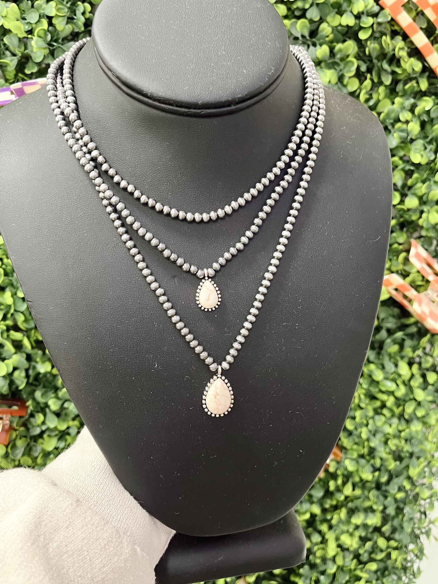 Triple Layered Navajo Pearls