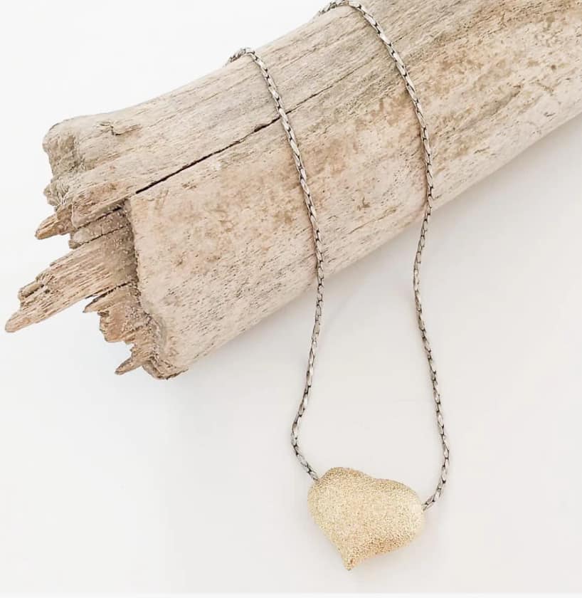 Gold/ Silver Bubble Heart Necklace (24K plated)