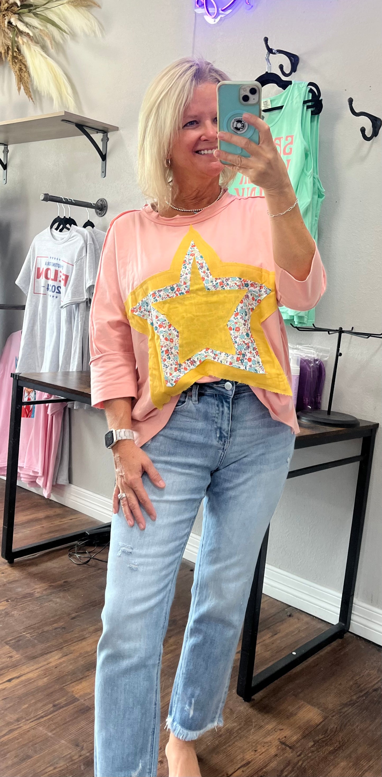 Lucky Star Stitched Top