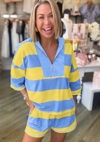 Bold Stripe Short Set