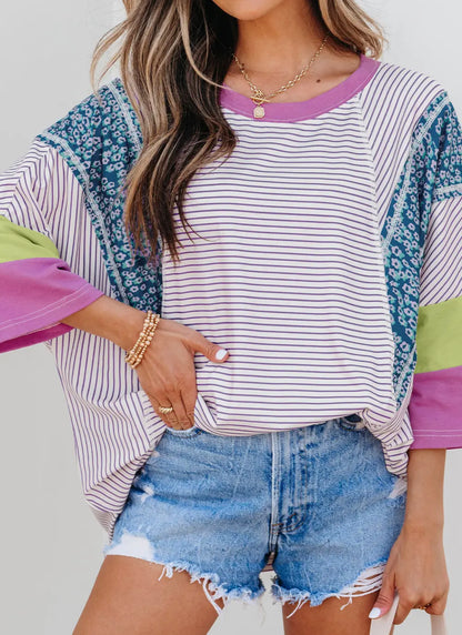 Boho Mulit Pattern Top