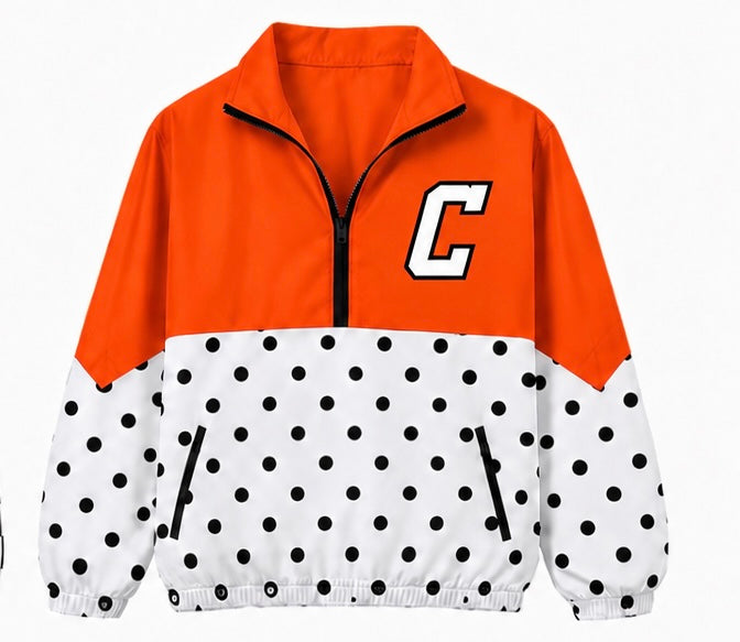 Orange Polka Dot Commerce Pullover - PREORDER