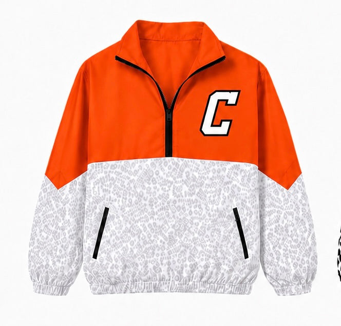 Orange Snow Leopard Commerce Pullover - PREORDER
