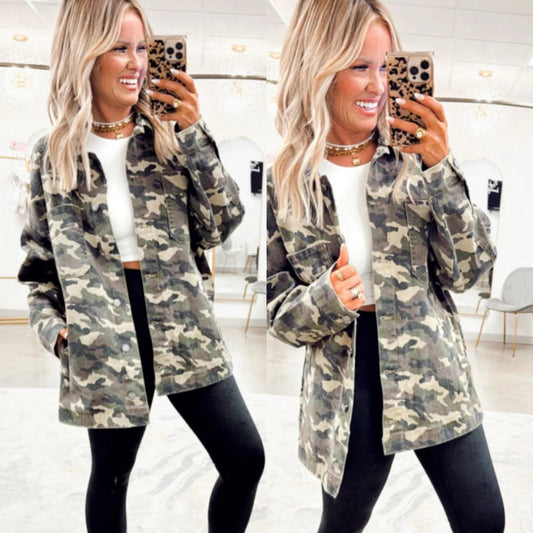 Camo Denim Shacket