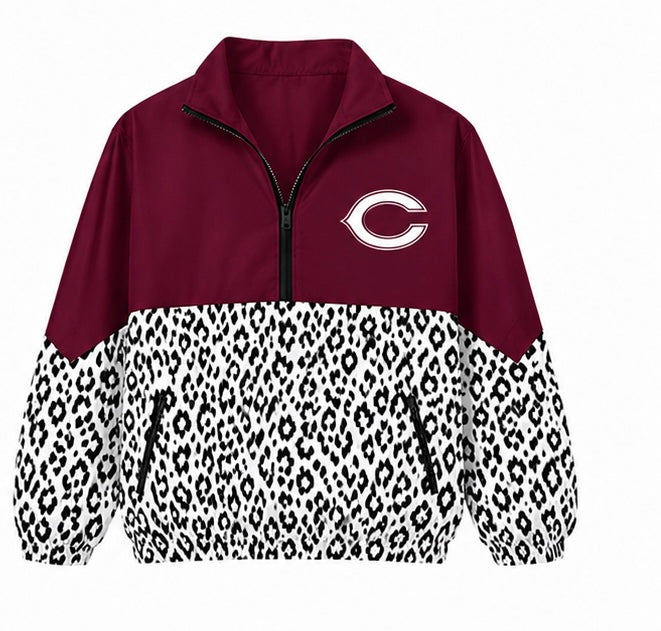 Black Leopard/Maroon Cooper Pullover - PREORDER