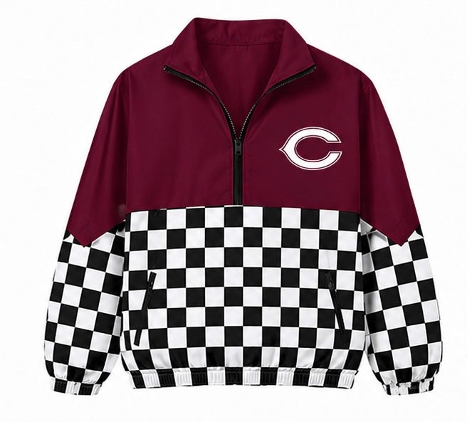 Maroon Checkered Cooper Pullover - PREORDER