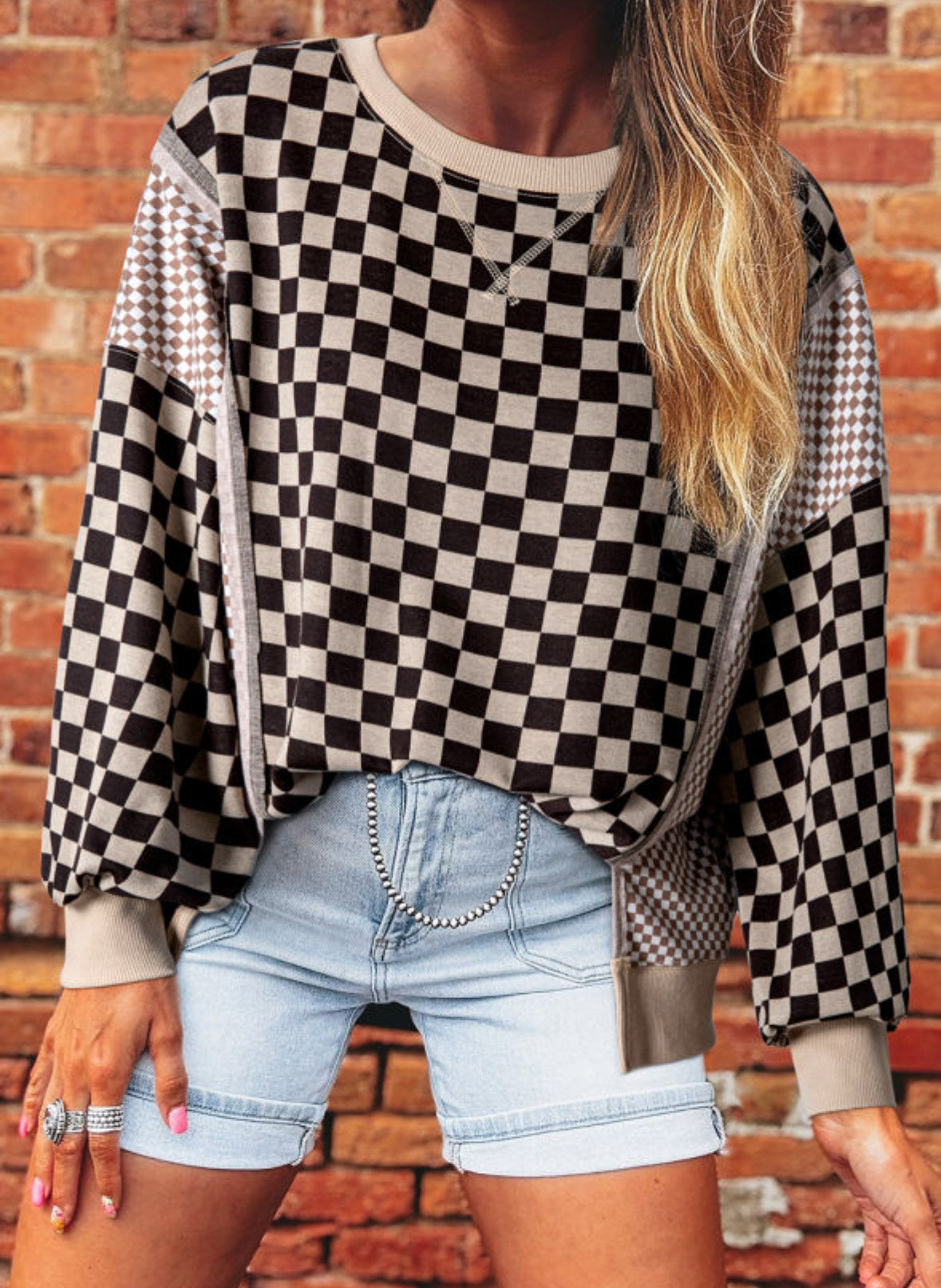 Mix It Up Checkered Top