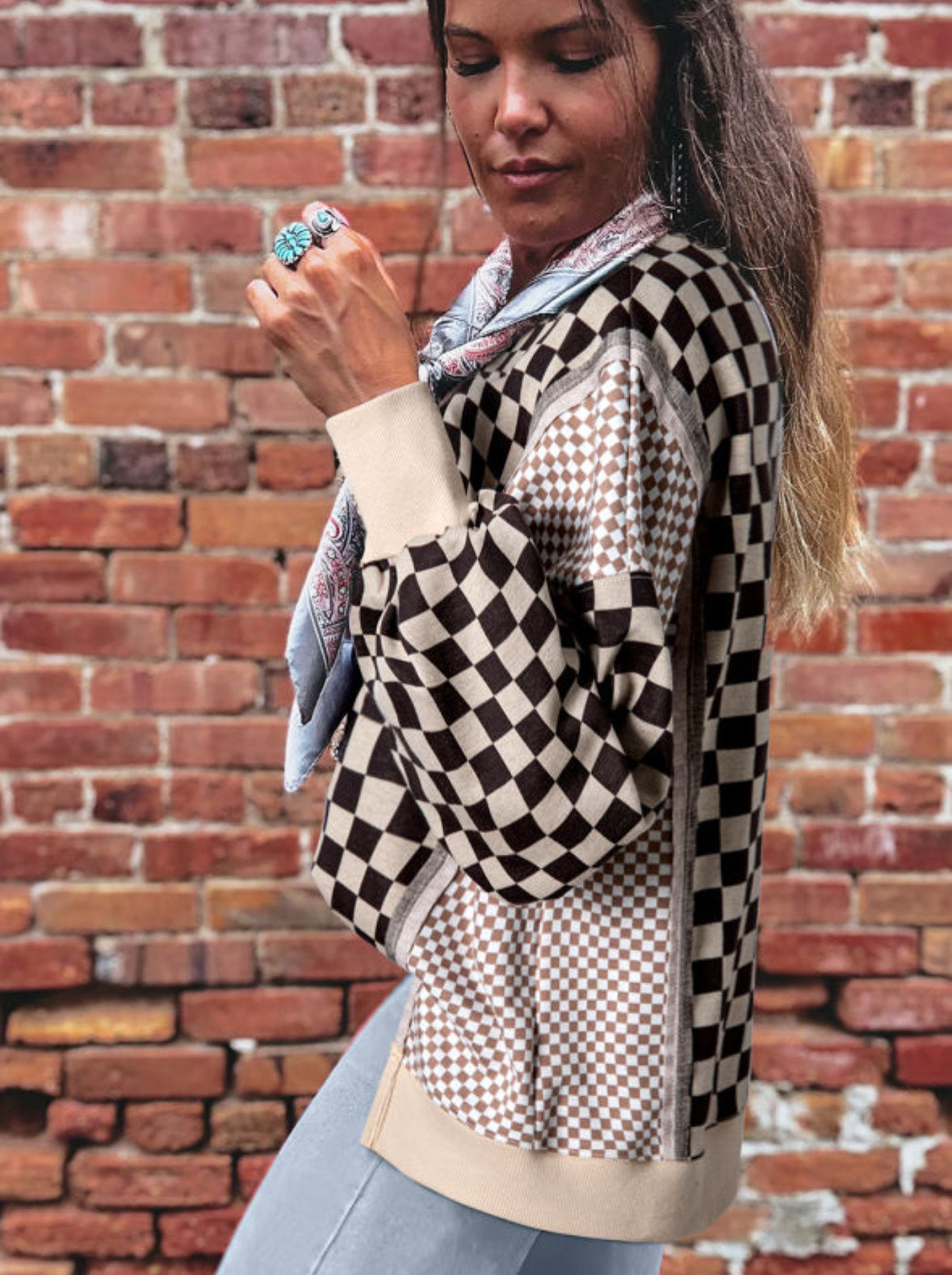 Mix It Up Checkered Top