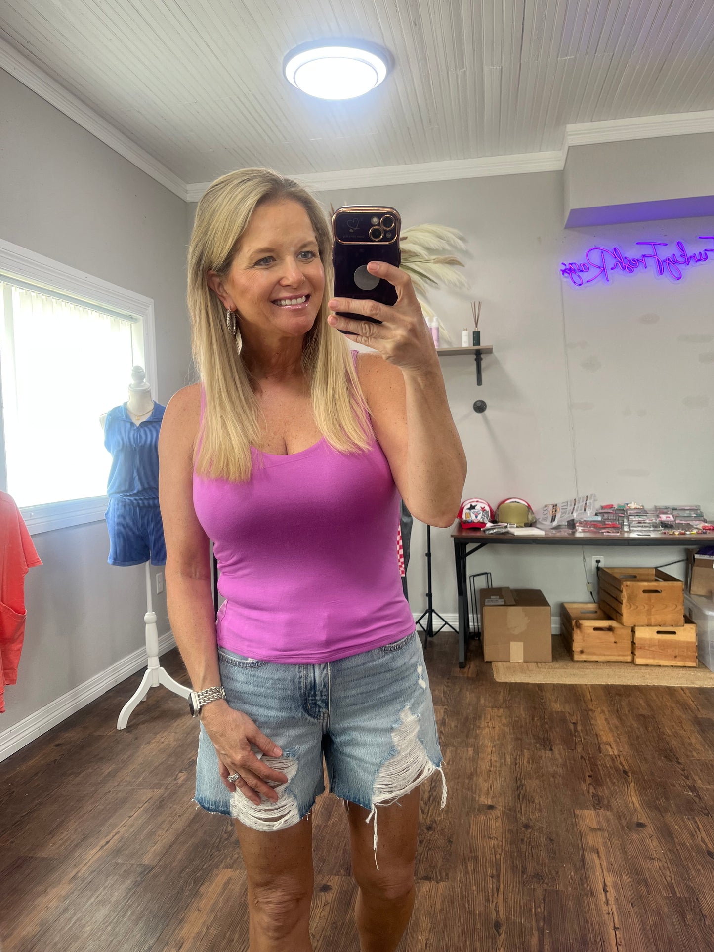 Double Layered Crop Tank