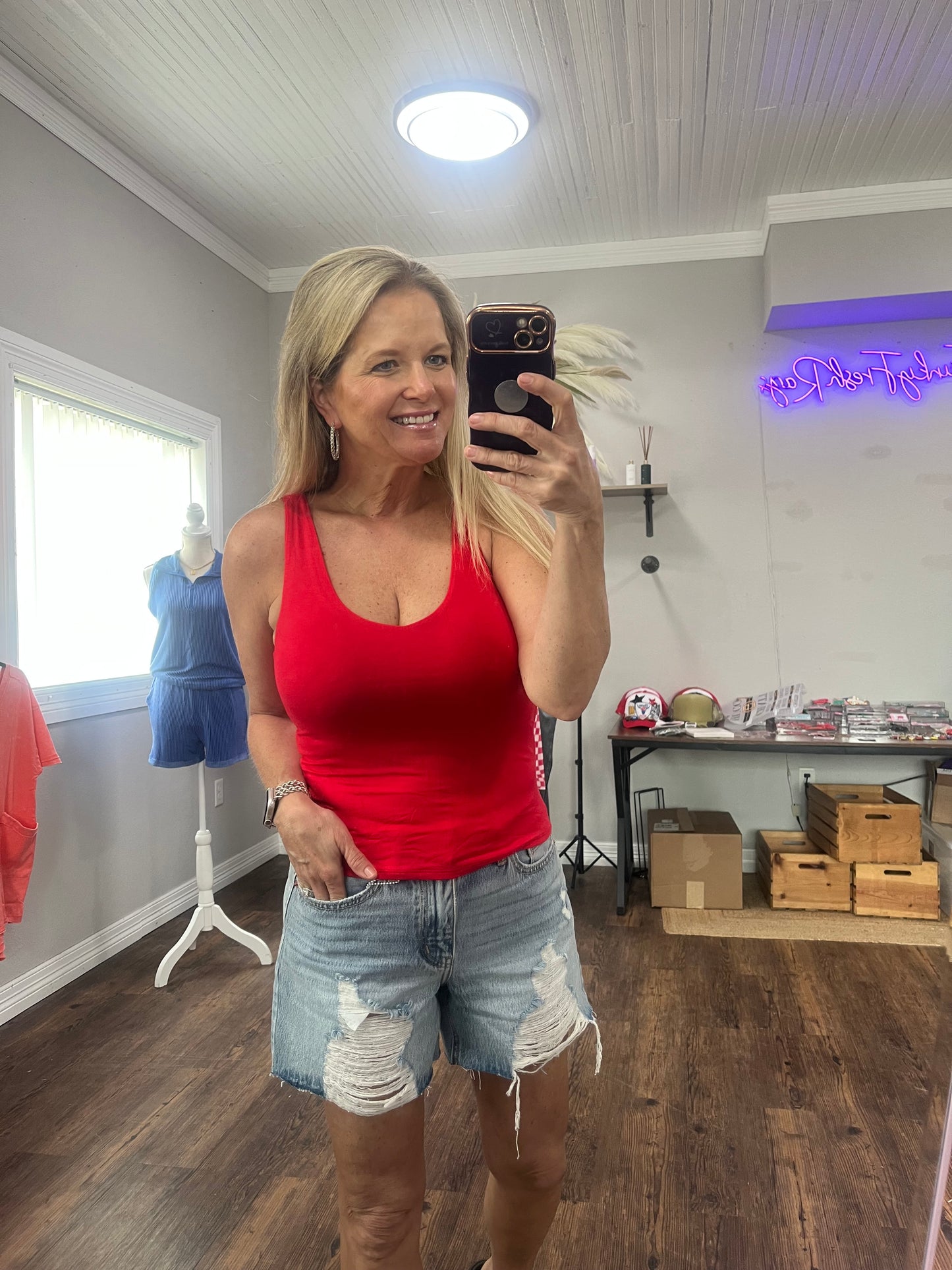 Double Layered Crop Tank