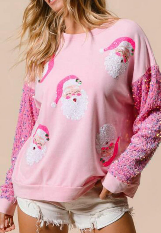 Sequin Santa Top