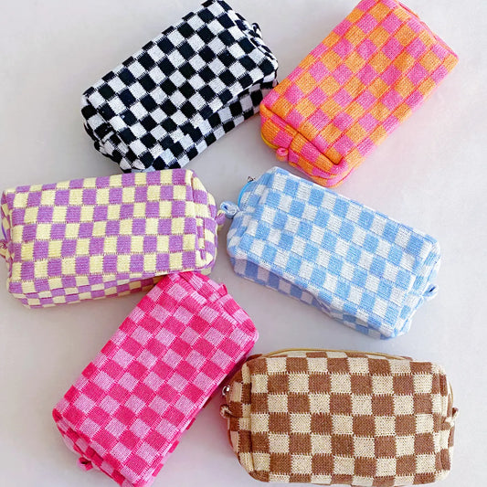 Checkered Lipstick Bag